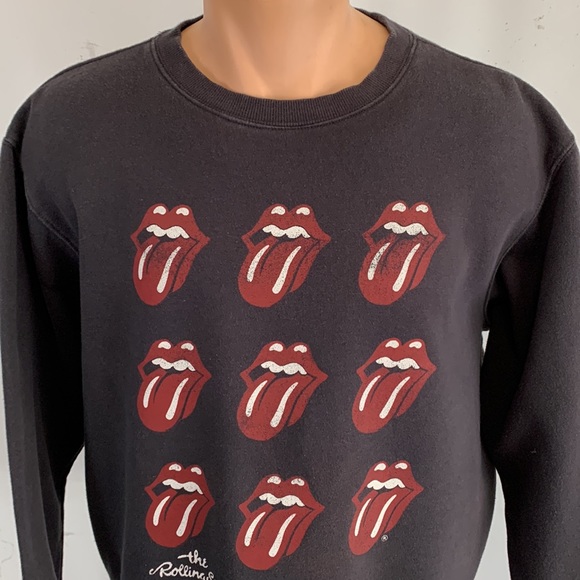 H & M Rolling Stones Lips crew neck sweatshirt.  M - Picture 2 of 7